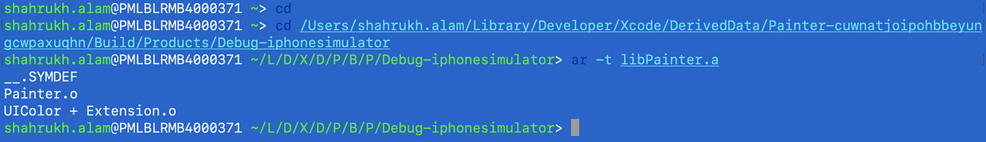 Contents of a Static Library