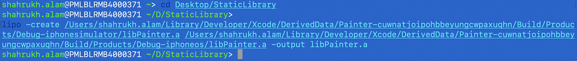 Create Universal Binary using lipo in Terminal