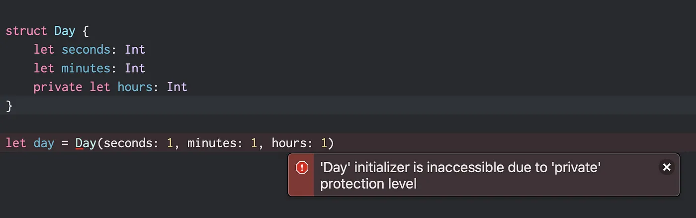 Private Default Initializer