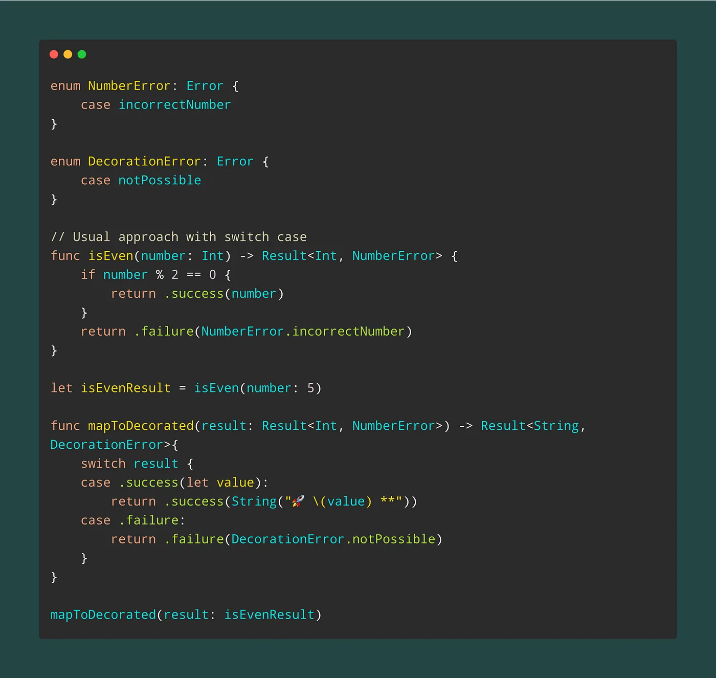 Usual Approach ResultType