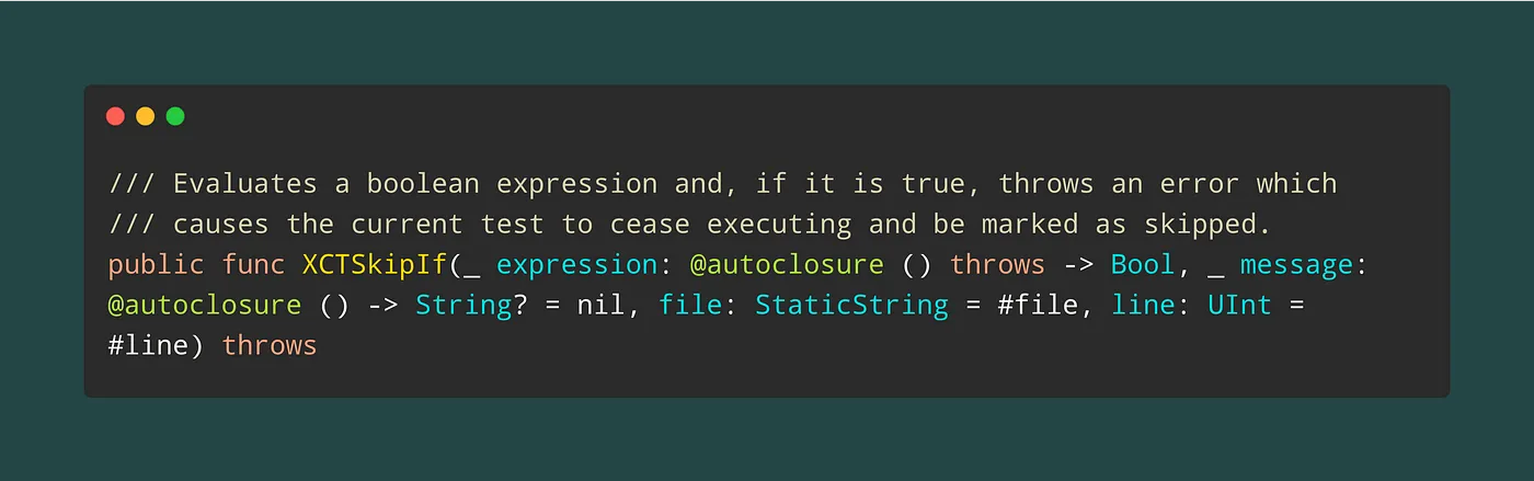 XCTSkipIf